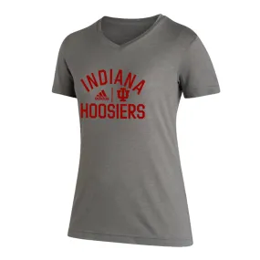 Ladies Indiana Hoosiers Adidas Blend Arched T-Shirt