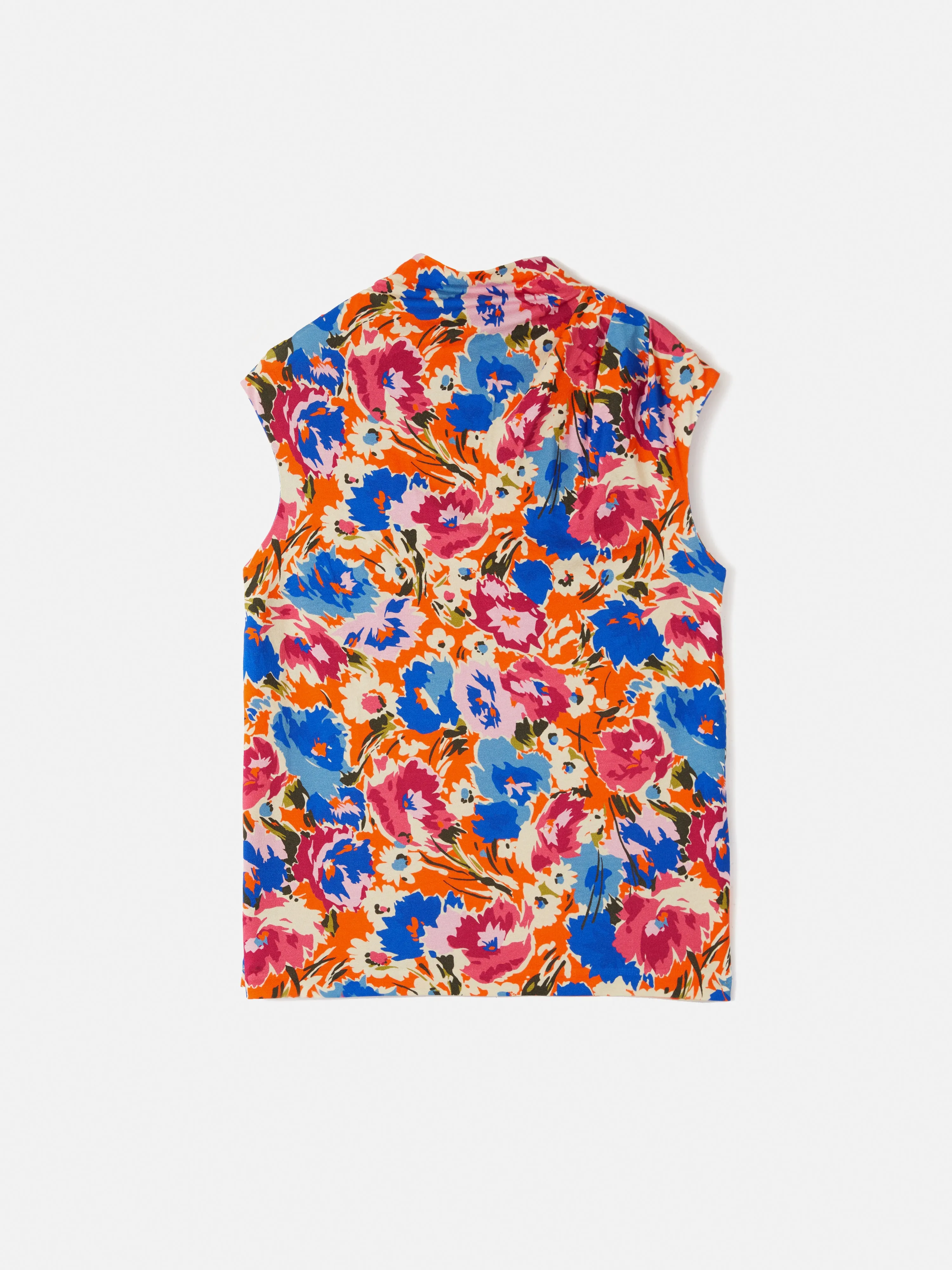 Abstract Meadow Pleat Top | Multi