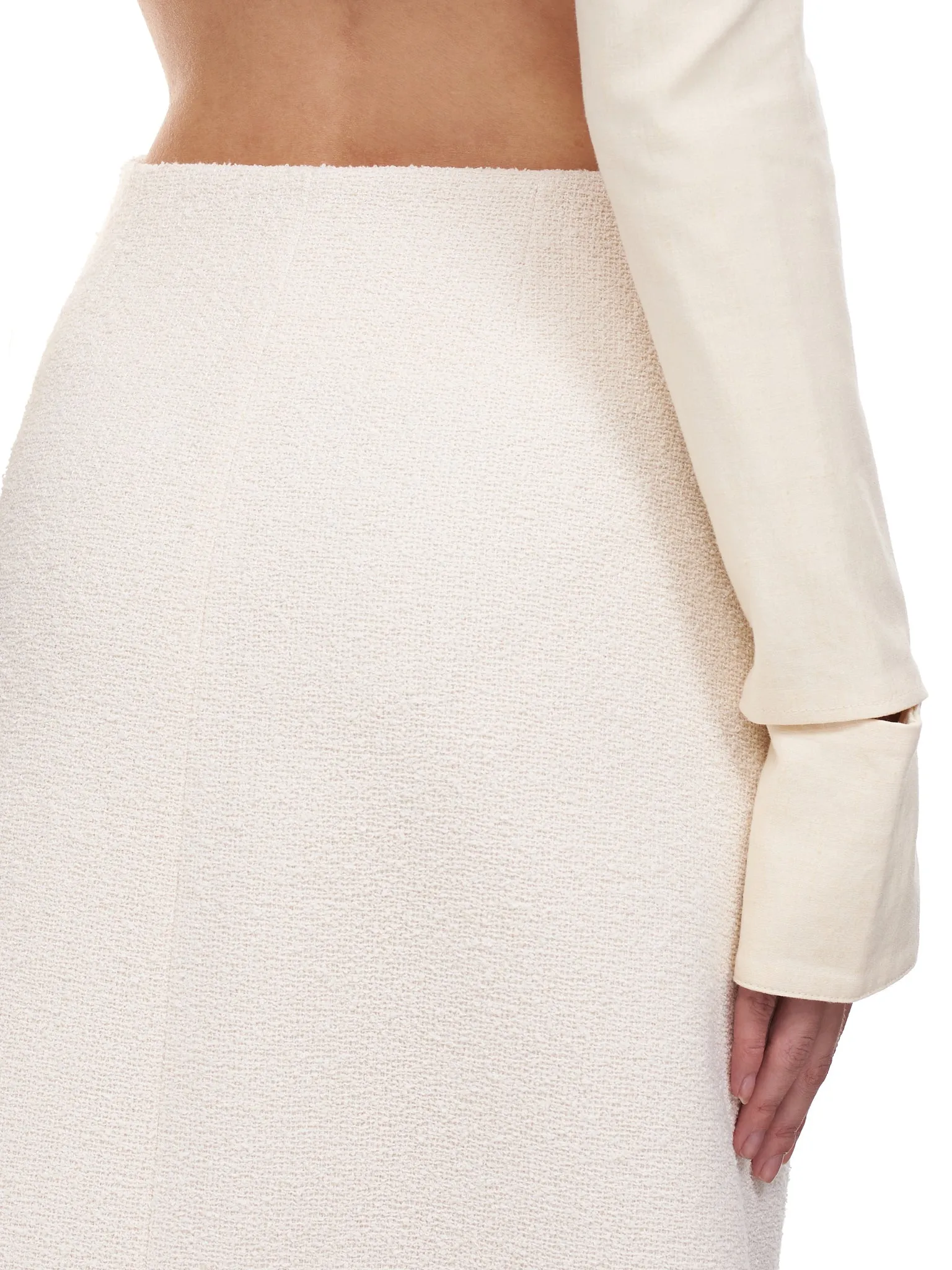 Asymmetric Skirt (22PCJU003CO985-IVORY)