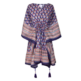 Bollywood Brinjal Floral Short Kaftan