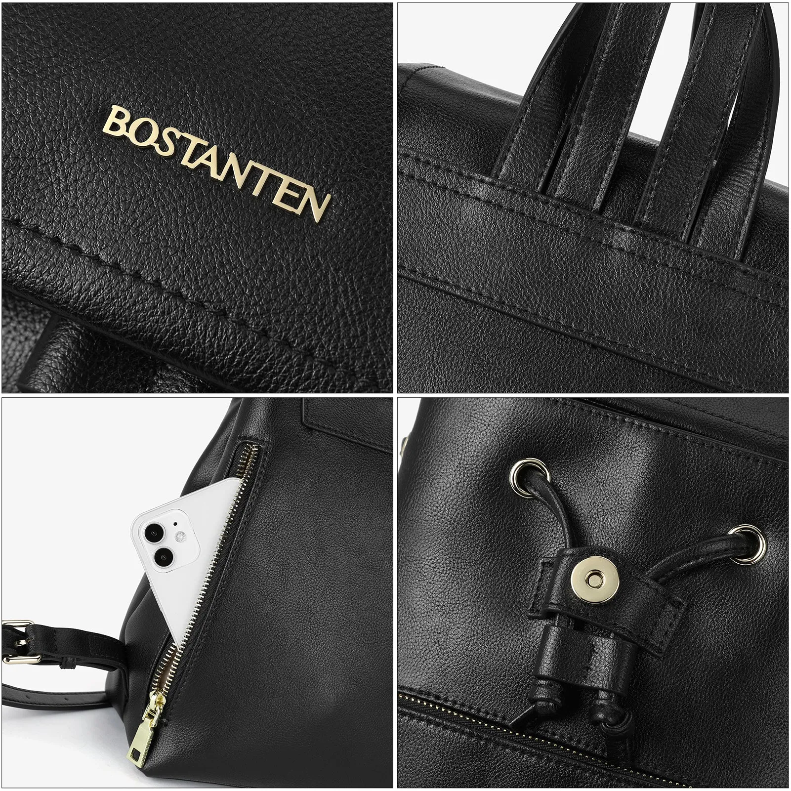 BOSTANTEN Backpack for Woman Fashion Travel Backpack Purse Ladies Shoulder Bags