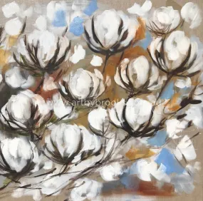 Cotton blooms 1 - art print