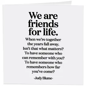 Friends For Life Friendship Card