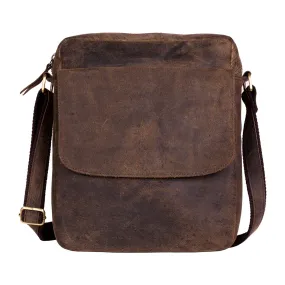 Leather 11 Inch Sturdy Leather iPad Messenger Satchel Bag