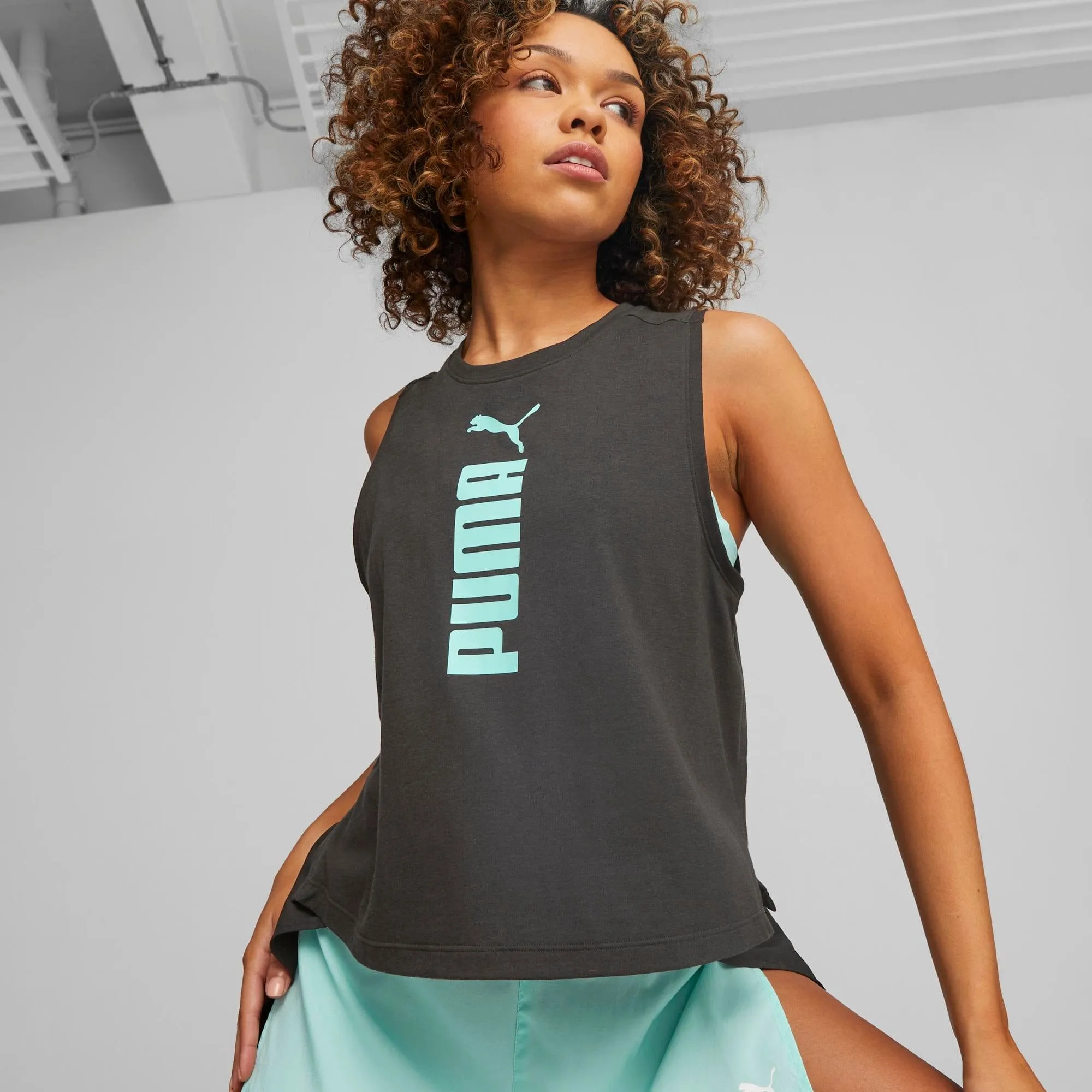 Logo Printed Tri-Blend Tank Top