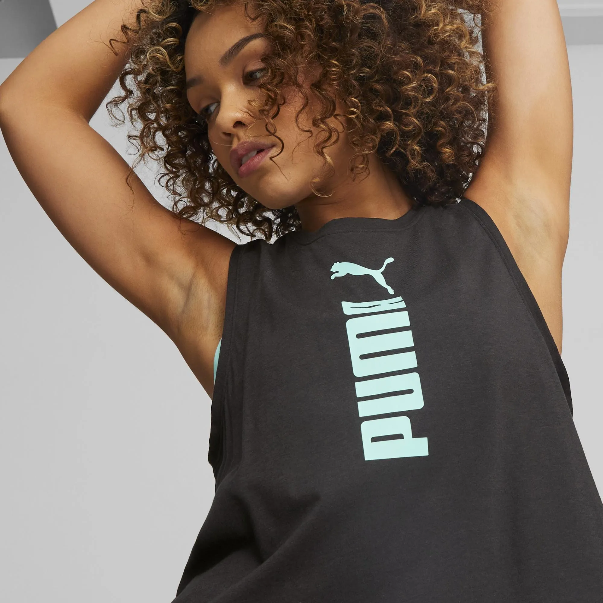 Logo Printed Tri-Blend Tank Top