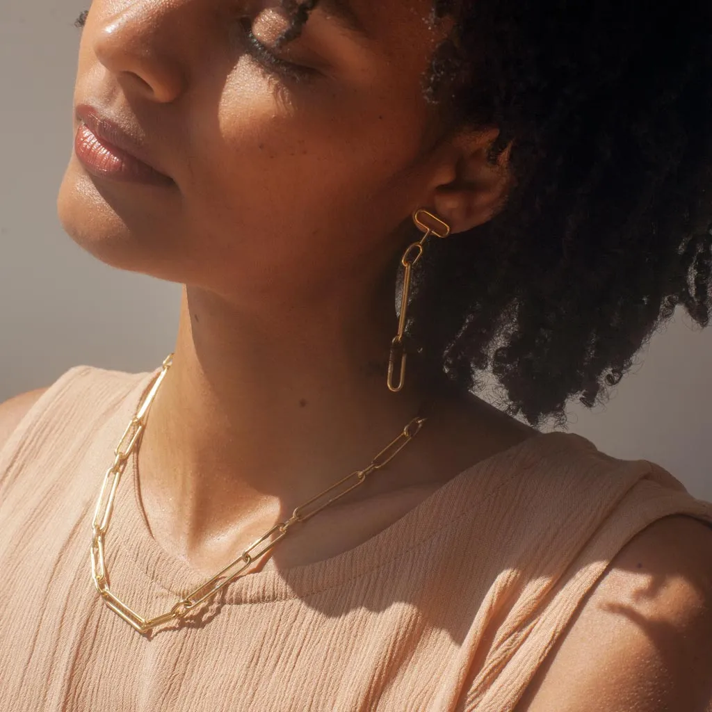 Loop Link Necklace - Brass