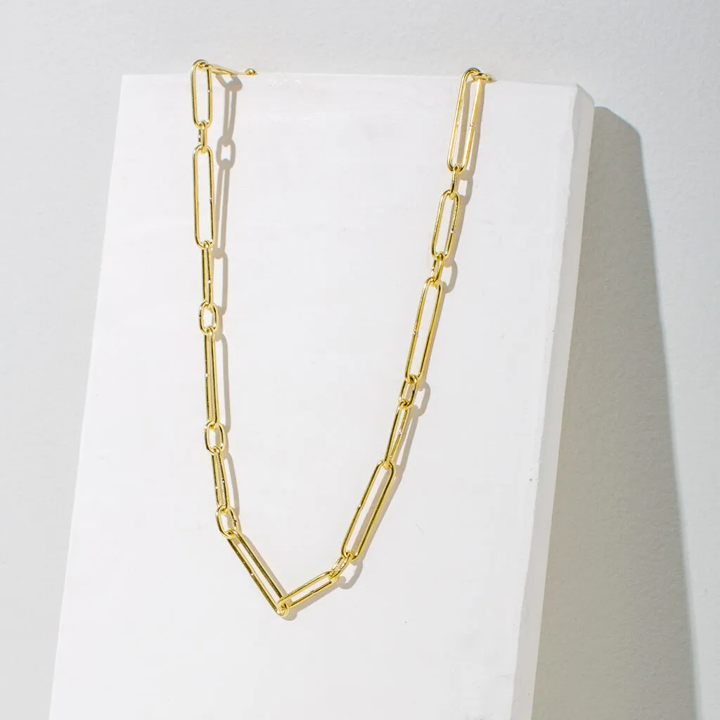 Loop Link Necklace - Brass