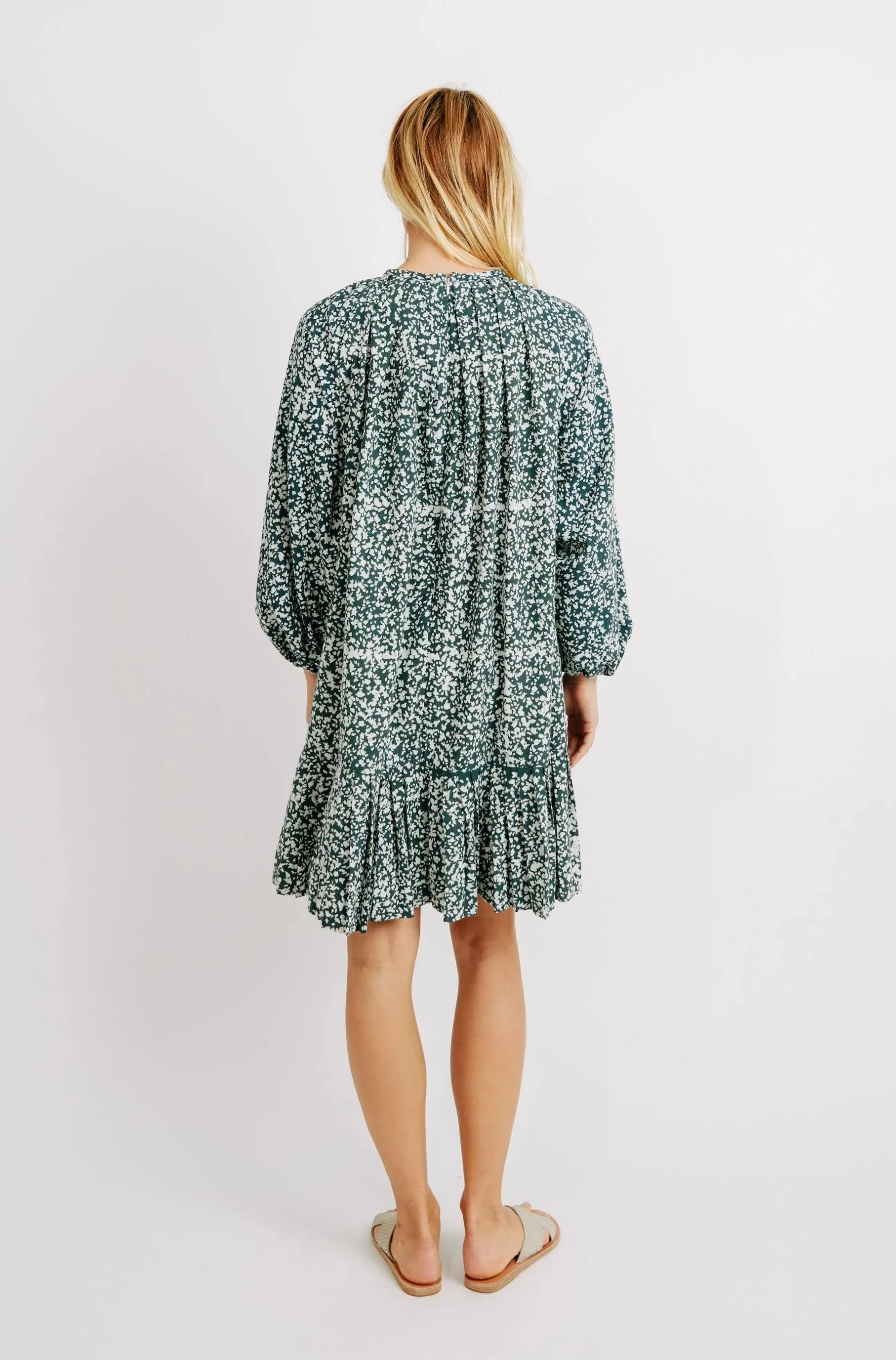 Mirth Somerset Drop Waist Dress in Forest