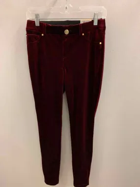 NWT Size S INC BOTTOMS WINE Velour SKINNY Pants