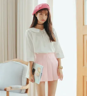 Pastel Color Pleated Skirt