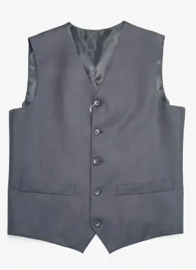 Plain Grey, Wool Rich V Neck Vest