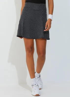 Ultimate Skirt / Skort (Black Polka Dot) 17"